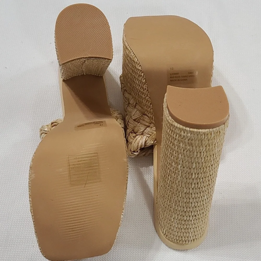 Cape Robbin Yara Woven Platform Sandals Womens‎ Summer Sz 10 EUC